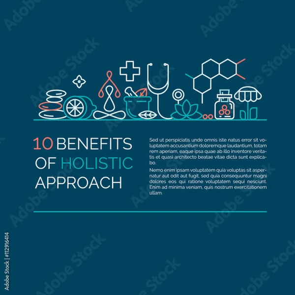 Fototapeta Alternative Medicine centre vector concept.