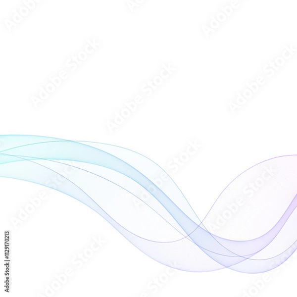 Fototapeta Wave of blue on a white background. Eps 10