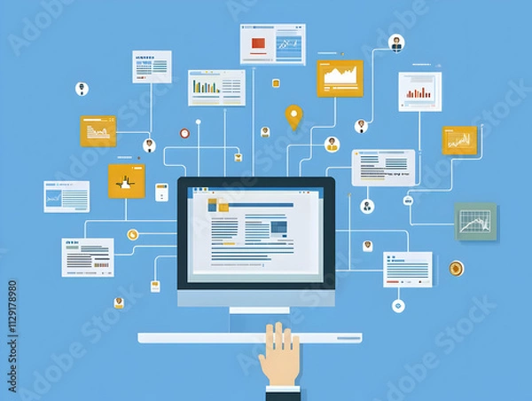 Obraz Data Network Illustration