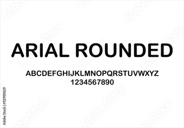 Obraz Arial Rounded font for logo and headline. Isolated vector typeset