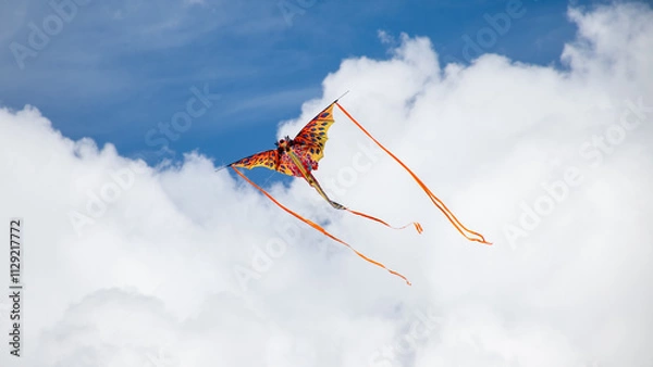 Obraz Flying kite with blue sky