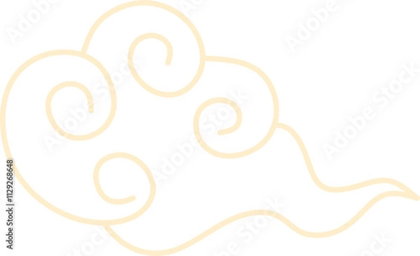 Fototapeta Chinese Cloud Line