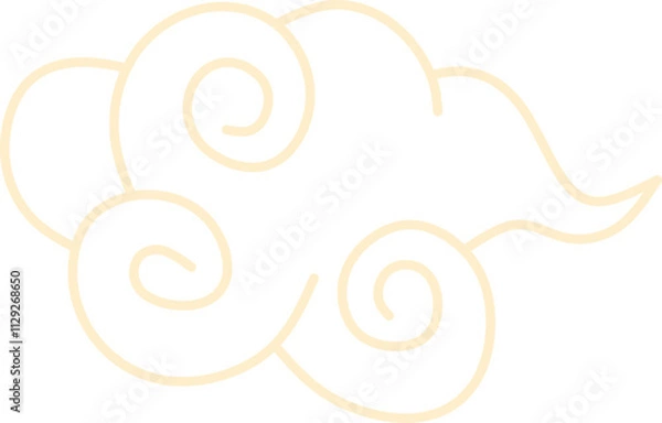 Fototapeta Chinese Cloud Line