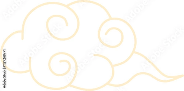 Fototapeta Chinese Cloud Line