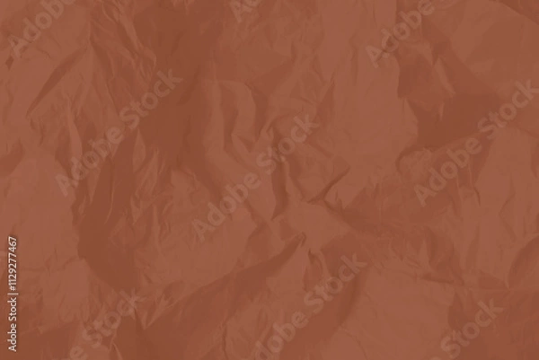 Fototapeta Crumpled paper Mocha Mousse color of the year 2025. Texture crumpled paper for your design. Copy space. Mocha Mousse color paper.