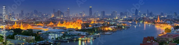 Fototapeta Panorama view of bangkok