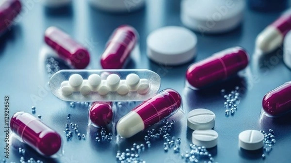 Fototapeta Nanostructured drug carriers for enhanced bioavailability and controlled release of medications