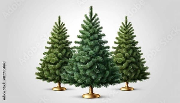 Obraz Christmas Tree With Baubles And Blurred Shiny Lights