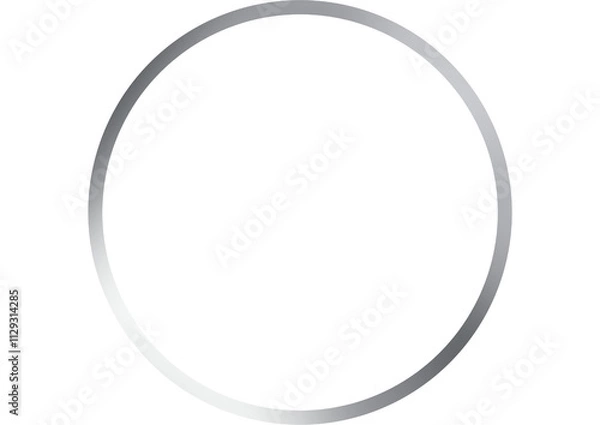 Fototapeta Silver rectangle frame. Silver certificate frame. Metallic line.	