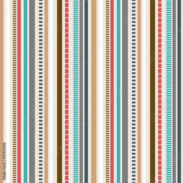 Fototapeta Stripes Seamless pattern; Retro colors pattern.