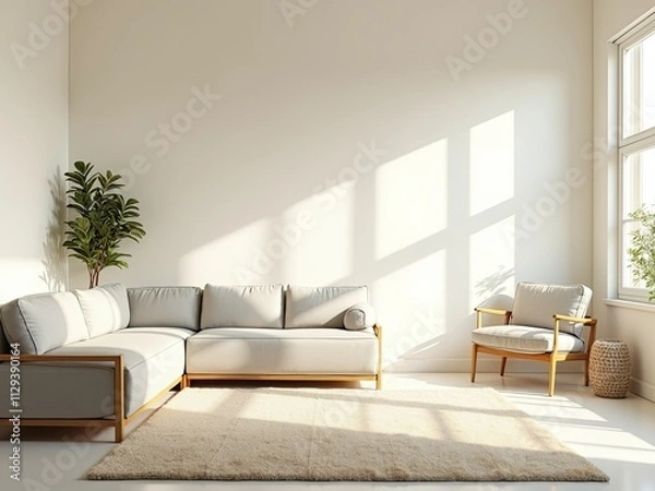 Obraz modern living room with sofa generative ai