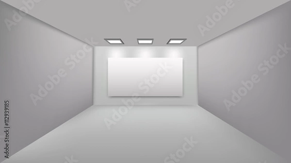 Obraz Empty perspective room and board for interior design