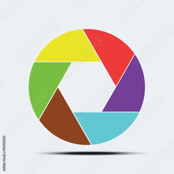 Obraz logo len of camera vector design