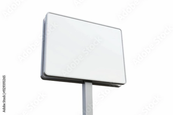 Fototapeta Isolated blank shop sign outdoor display urban environment minimalist concept