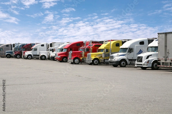 Obraz półciężarówki w linii