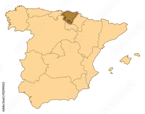 Fototapeta Map - Spain, Basque Country