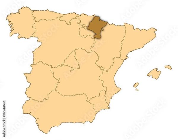 Fototapeta Map - Spain, Navarre