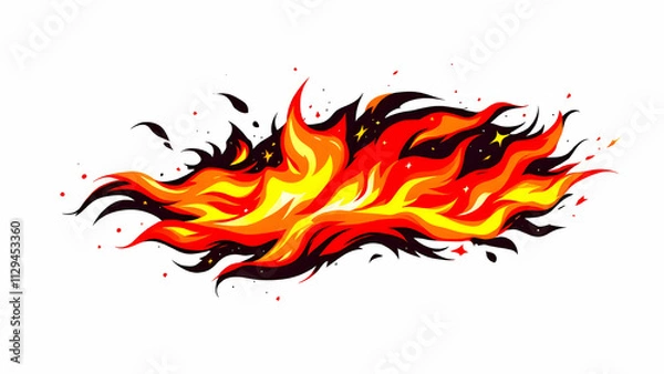 Fototapeta Flames vector style 