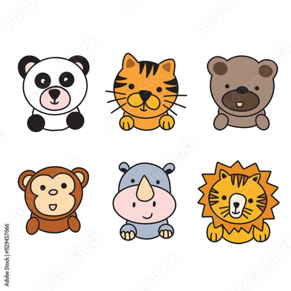 Fototapeta set of animals