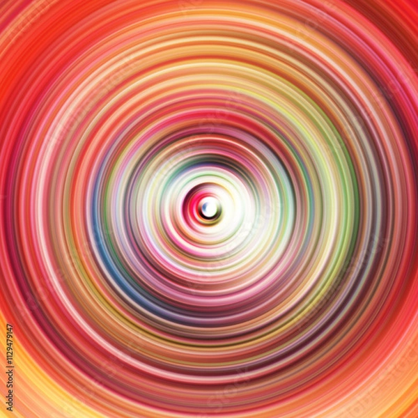 Obraz Colorful radial motion effect. Abstract rounded background. Color curves and sphere. Multi color gradient rings and circles wallpaper. Colored texture backdrop and banner.