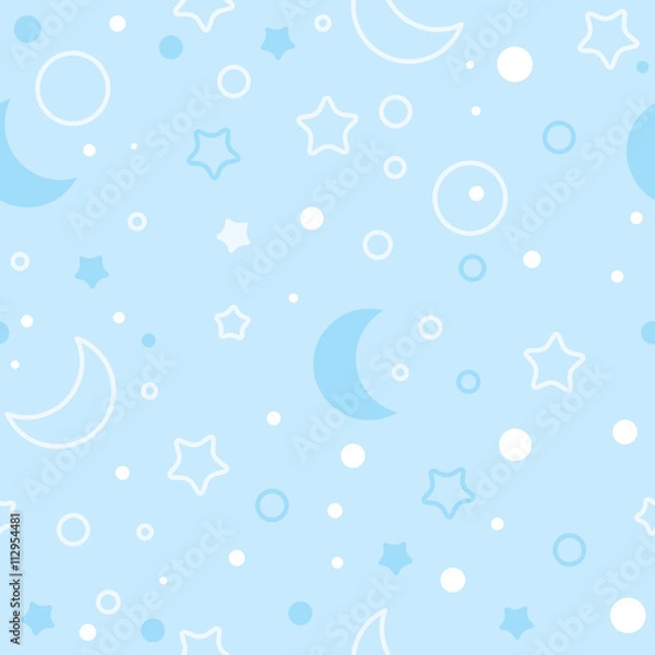 Fototapeta children's pattern - night