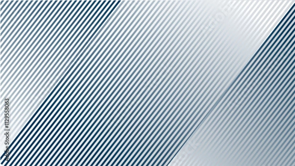 Obraz Modern Diagonal Stripe Pattern ,Sleek Blue Gradient Lines ,Abstract Linear Design