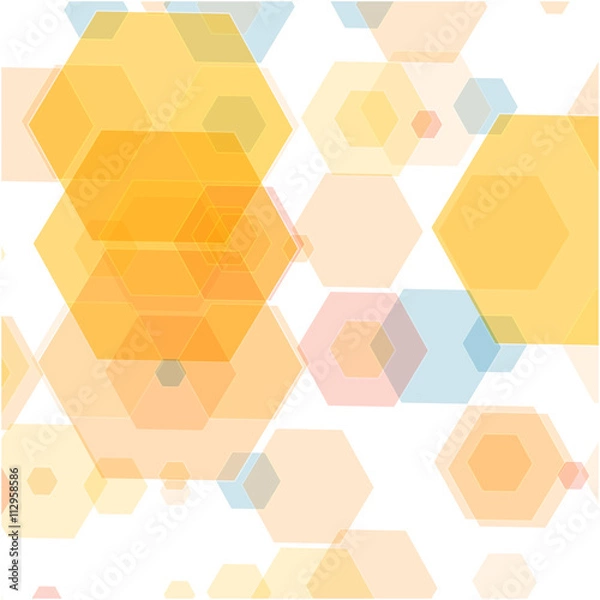 Fototapeta Abstract vector hexagonal background design