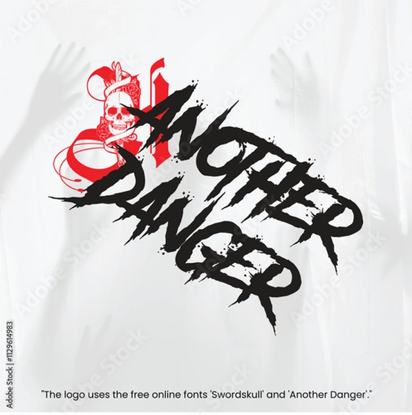 Obraz danger font base logo design template 
