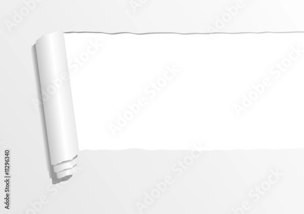 Fototapeta Ripped paper sheet with negative space to insert text