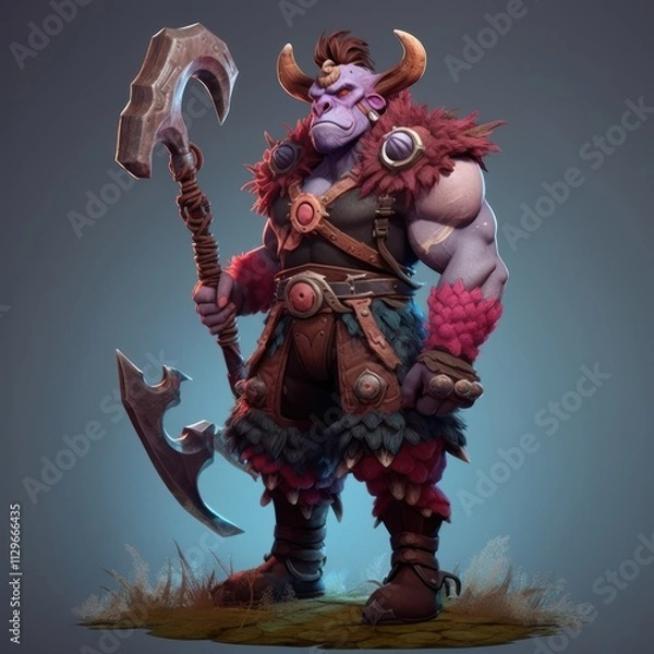 Fototapeta Stylized and Fantasy Hero Character - 3D Design - Dota2 Style