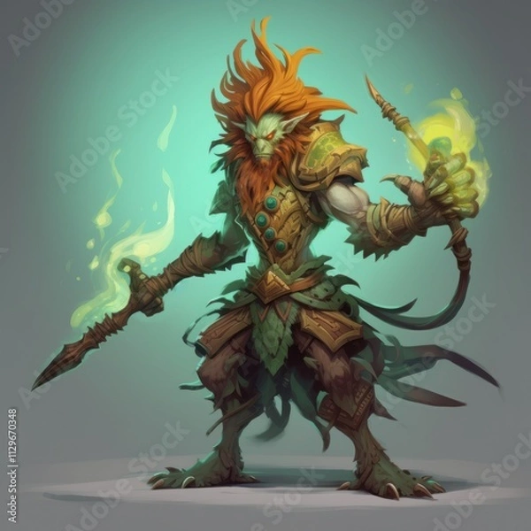 Fototapeta Stylized and Fantasy Hero Character - 3D Design - Dota2 Style