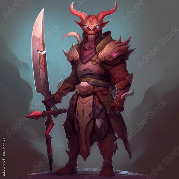 Fototapeta Stylized and Fantasy Hero Character - 3D Design - Dota2 Style