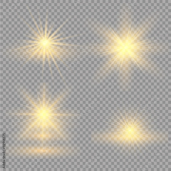 Obraz Glow light effect. Star burst with sparkles