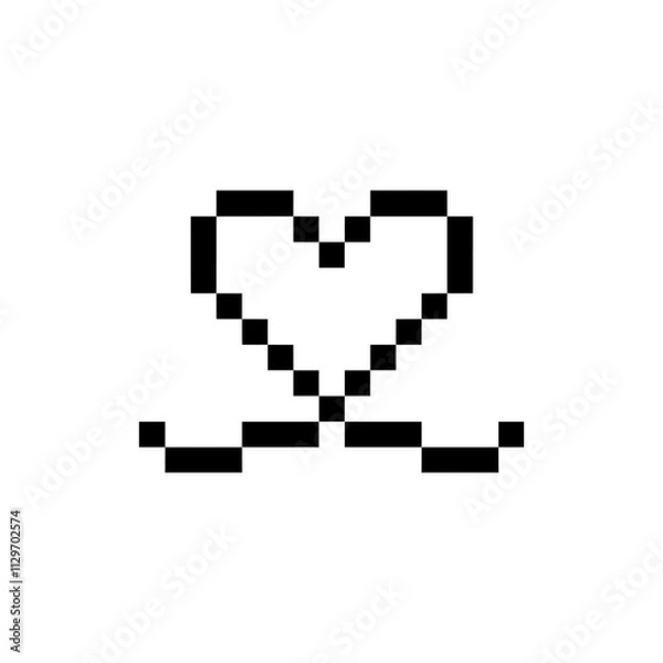 Obraz love pixel art for your needs