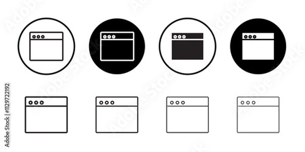 Fototapeta Web page icon Thin line vector illustration set