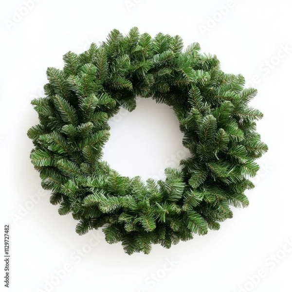 Obraz Christmas wreath isolated on white background 