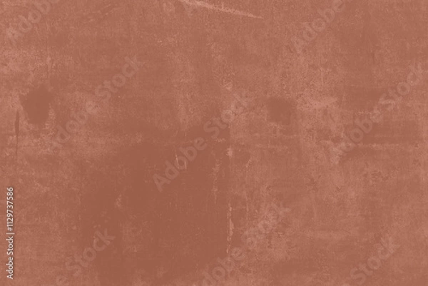 Fototapeta Mocha Mousse toned colour grunge decorative wall background. Art rough stylized texture banner trendy color 2025. Grunge brown color texture