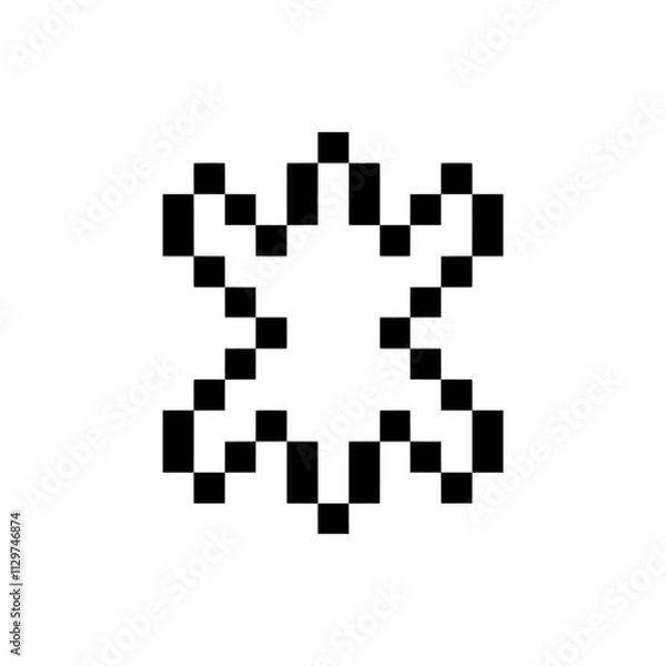 Fototapeta abstract shape retro pixel art