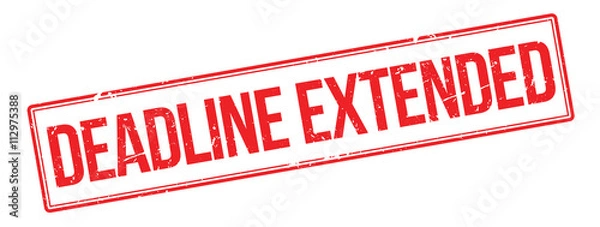 Obraz Deadline Extended red rubber stamp on white