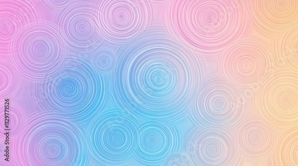 Fototapeta Abstract Seamless Circle Pattern in Soft Pastel Colors