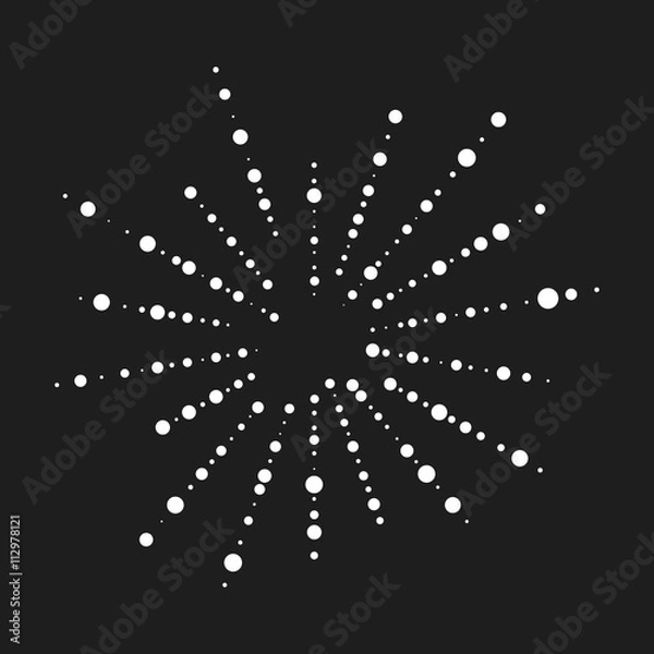 Fototapeta Abstract lines and dot