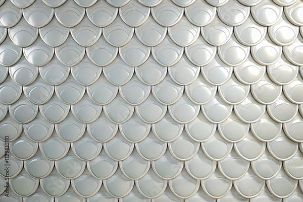Fototapeta Realistic 3D fish scale tiles: semigloss, polished, wallpaper-style background for stunning visuals.