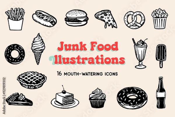 Obraz Junk Food Illustrations