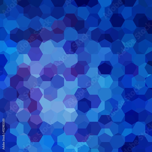 Obraz Vector background with hexagons. Can be used in cover design. Blue color.
