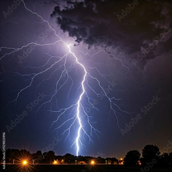 Obraz lightning in the night