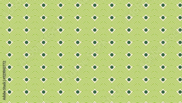 Obraz Curved Triangle with Diamond Shape Pattern and Green Color