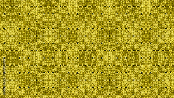 Obraz Curved Triangle with Diamond Shape Pattern and Yellow Color