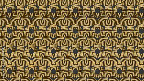 Obraz Yellow and Dark Geometric Pattern Background, Vector abstract, Love Geometric Pattern