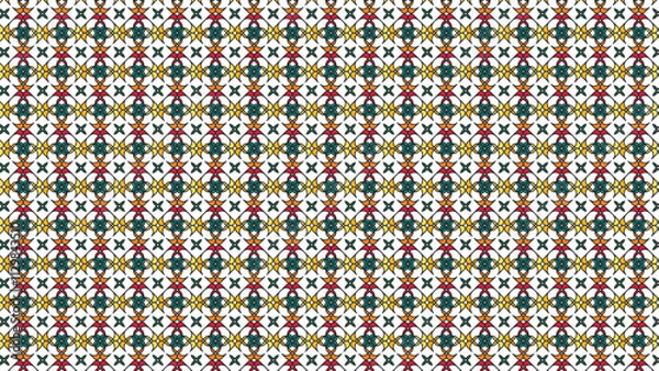 Obraz X Geometric Line Abstract Pattern with Red Green Color
