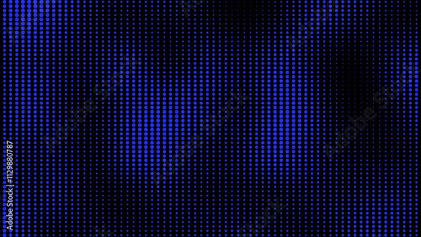 Fototapeta Blue dotted grunge halftone background. Abstract halftone motion background. Moving dots seamless loop
